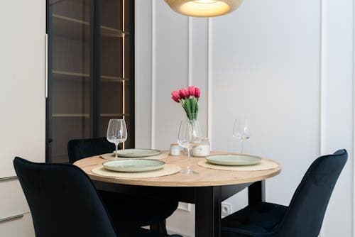 Woven Leather Dining Chair 2