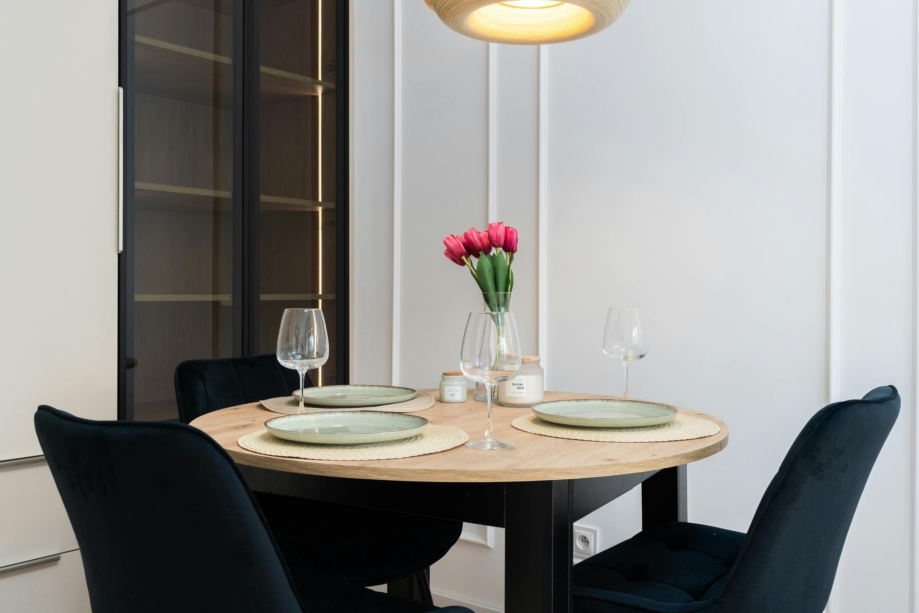 Woven Leather Dining Chair